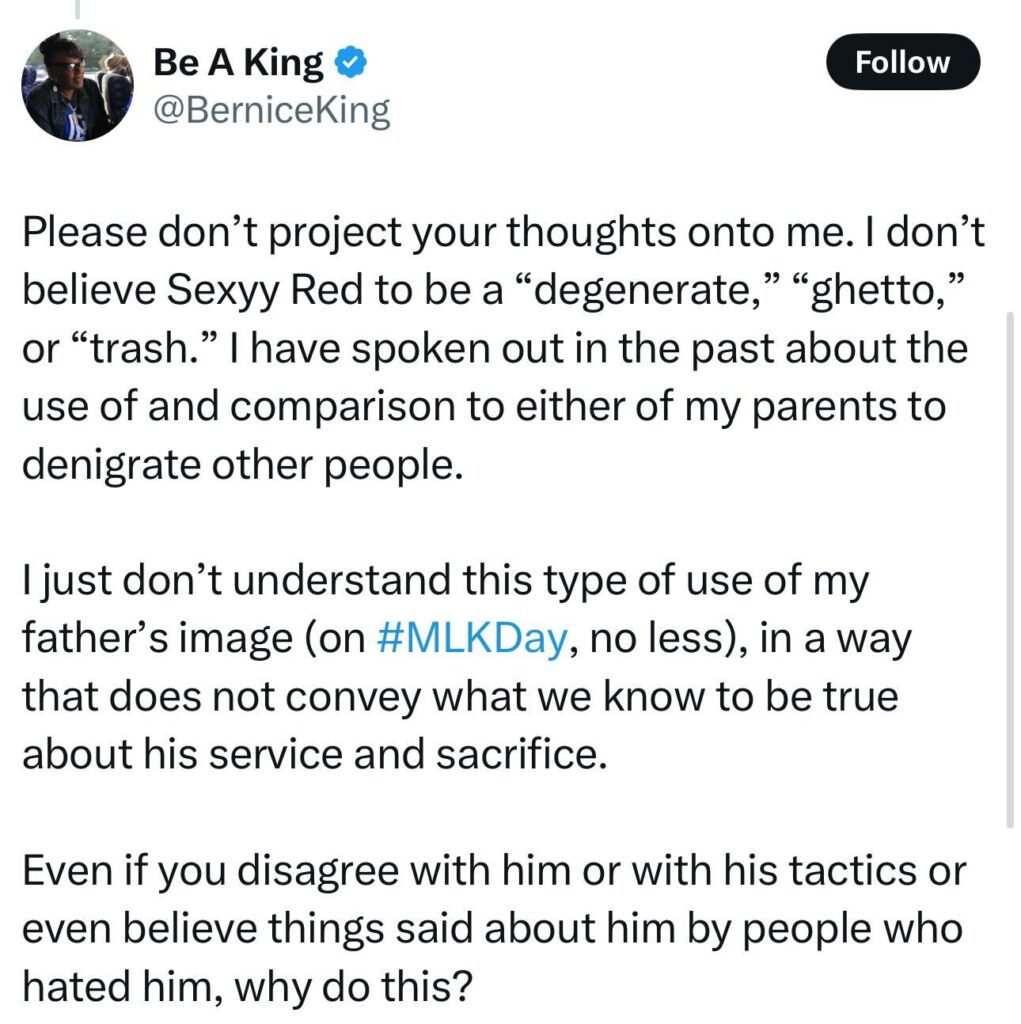 Bernice King tweet