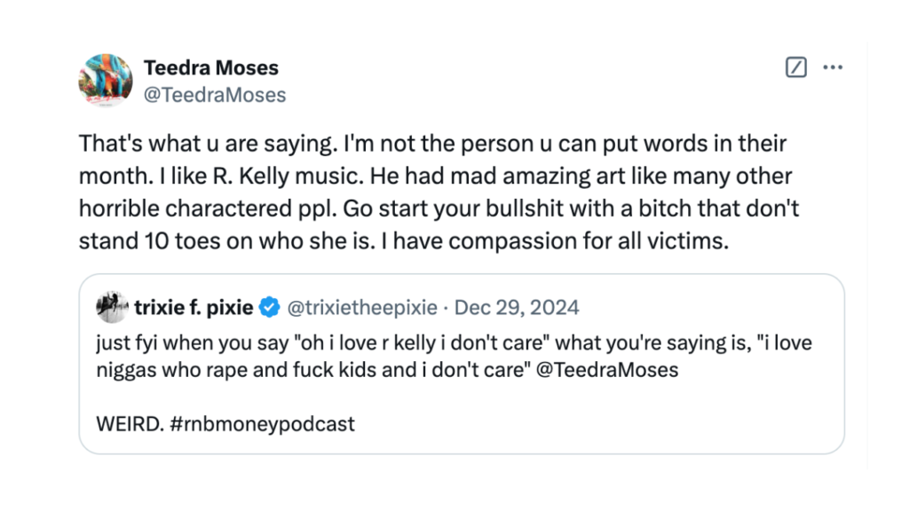 Teedra Moses tweets