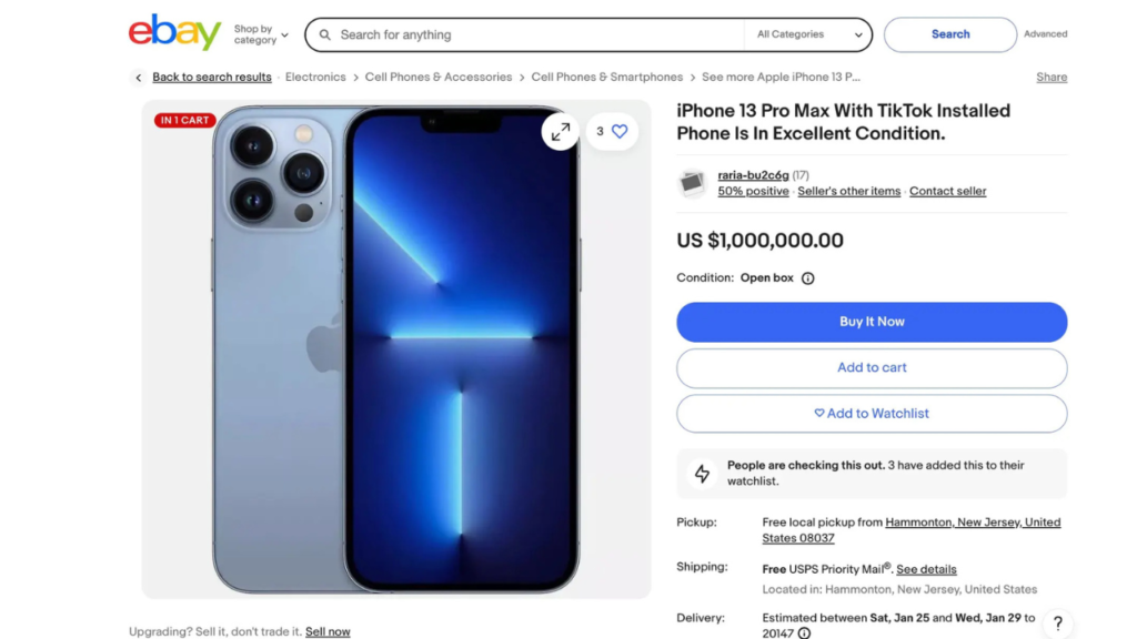 iPhones with TikTok Installed Listed on eBay
