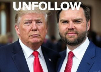 trump vance unfollow