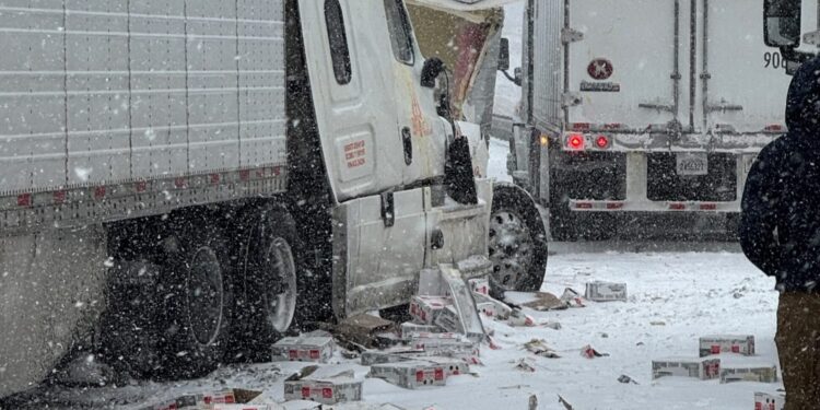 Semi Truck Carrying Hundreds of Eggs Crashes on Oklahoma Highway