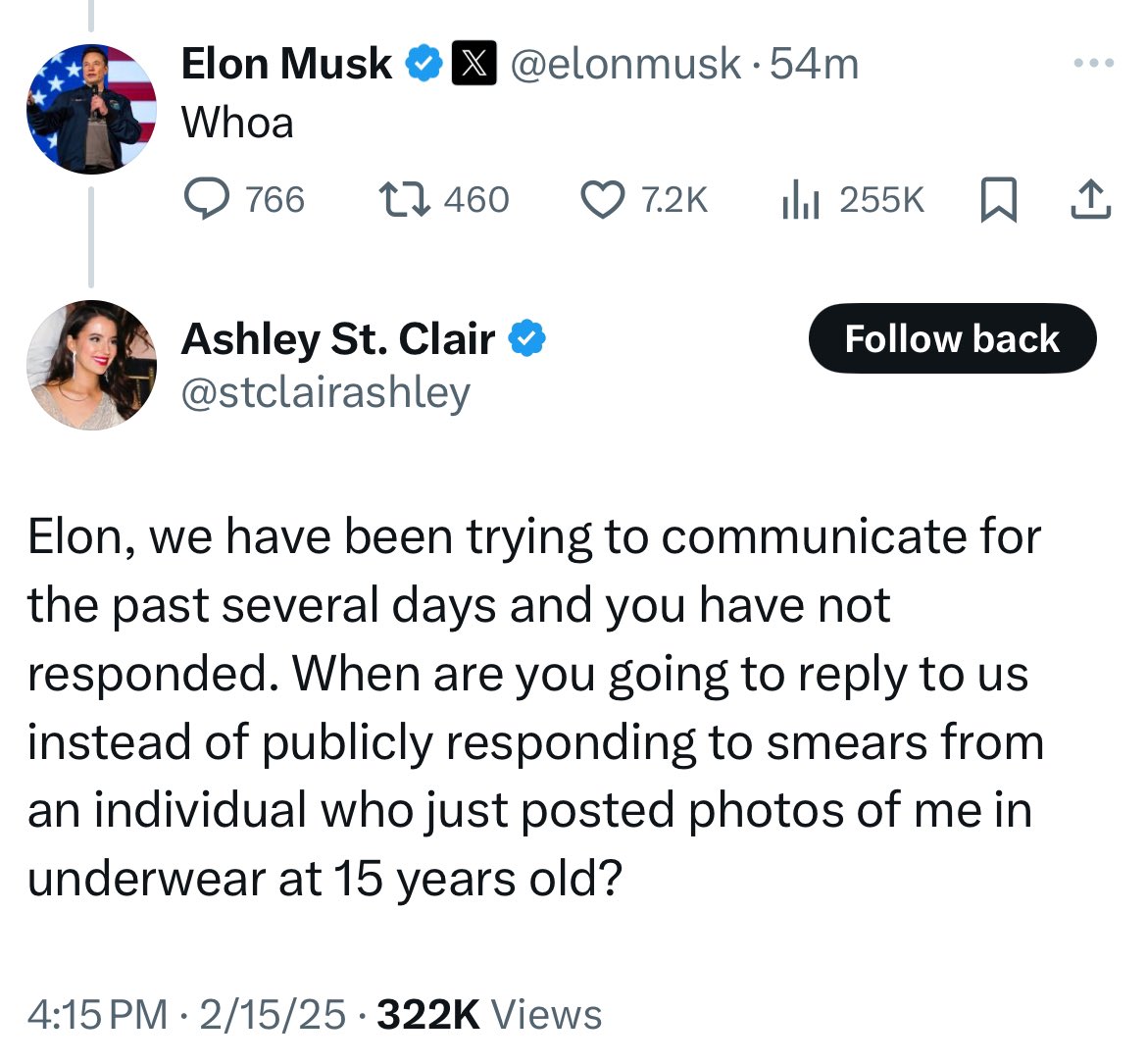 Author Ashley St. Clair Claims Elon Musk Has Neglected Her and Their Five-Month-Old Baby After Paternity Revelation