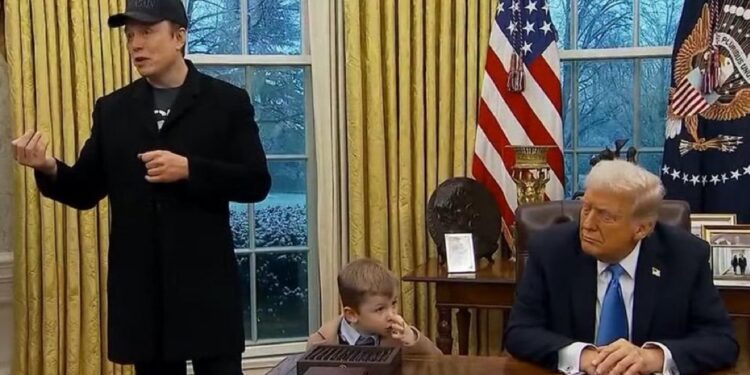 elon son x - Baller Alert Grimes Finds Out on Social Media That Son X Æ A-Xii Visited the Oval Office with Elon Musk