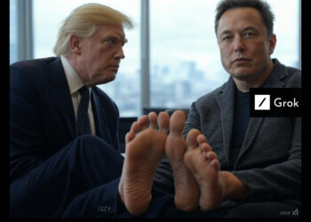 trump elon musk toes