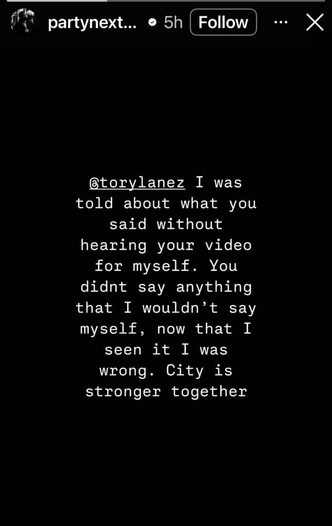 PND apologizes to Tory Lanez