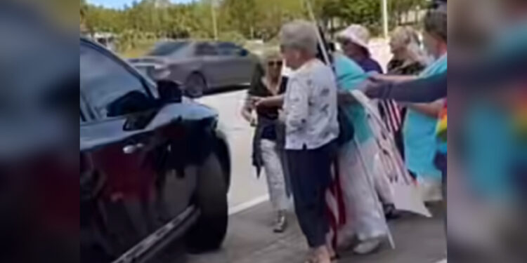 Man Drives Car into Protesters Outside Tesla Dealership in Florida, No Injuries Reported [Video]