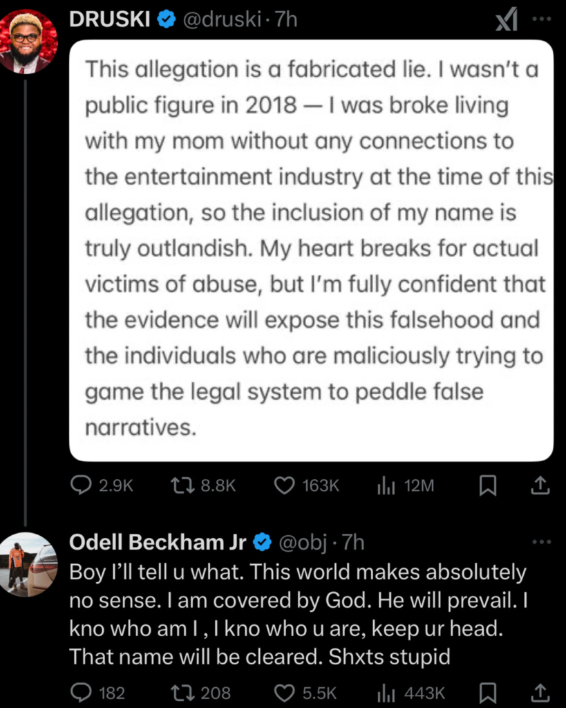 Druski and Odell Beckham Jr. respond to allegations