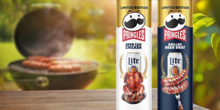 Beer Can Chicken and Grilled Beer Brat - Baller Alert Smash or Pass? Pringles and Miller Lite Team Up for Beer Can Chicken and Grilled Beer Brat Flavored Chips