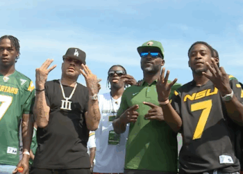 Allen Iverson, NFL Stars Support Michael Vick at Norfolk State Spring Game
