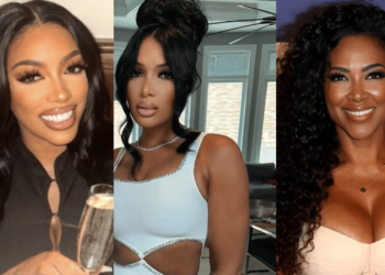 Kenya Moore Shuts Down Porsha Williams’ Allegation That a "RHOA" Cast Member Gave Her Explicit Images of Brit Eady [Video]