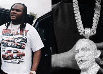 That’s Baller: Tee Grizzley Gets Iced-Out Pendant Honoring Barack Obama and His First Term [Video]