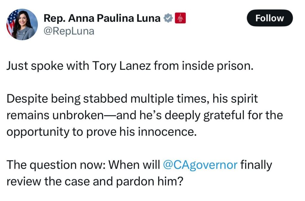 Rep. Anna Paulina Luna X post