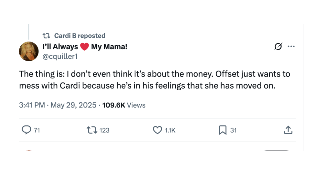 Cardi B retweet
