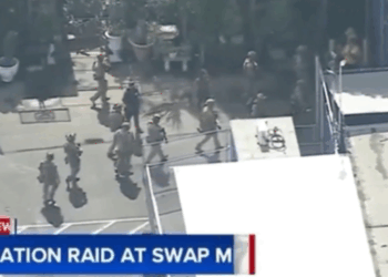 ICE Raids Santa Fe Springs Swap Meet With Military Force, Only Two Arrests Made  