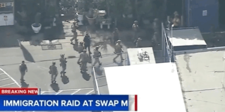 ICE Raids Santa Fe Springs Swap Meet With Military Force, Only Two Arrests Made  