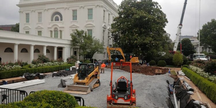 White House Rose Garden renovation