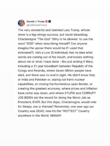 trump truth social post