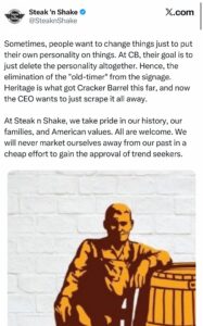 Steak ’n Shake Backs MAGA Crowd in Cracker Barrel Logo Debate