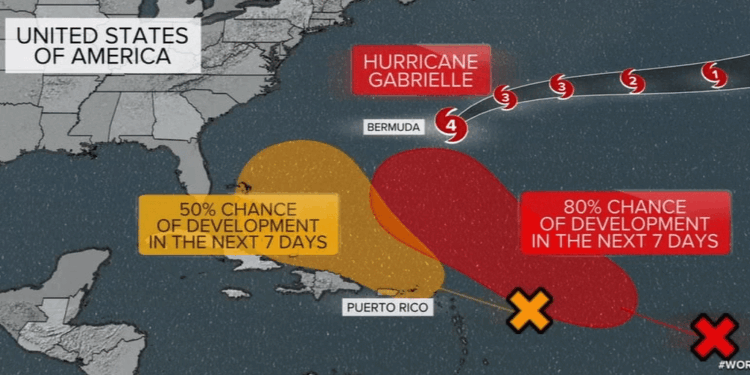 Atlantic Hurricane Season Awakens: Hurricane Gabrielle Surges as Two More Systems Take Shape