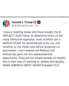 Donald trump truth social post 