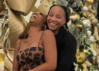 Porsha Williams and girlfriend Patrice “Sway” McKinney posing together in their public relationship reveal.