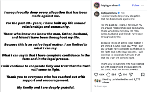 - Baller Alert Statement denying allegations and thanking supporters, noting 30+ years around relationships, indicating limited comments due to active legal matter, and expressing trust in the legal process.