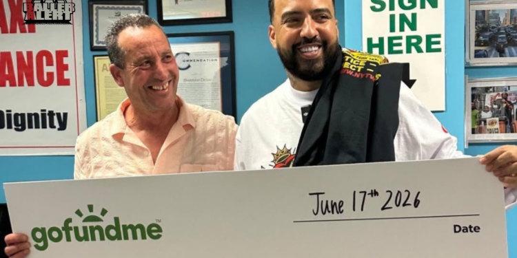 french-montana-gofundme - Baller Alert French Montana presents $75K GoFundMe check to NYC taxi driver Noureddine Bitat