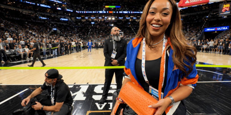 Jordyn Woods’ Viral Orange Knicks Bag Goes From Courtside Good Luck Charm To Guggenheim Exhibit After Historic Title Run
