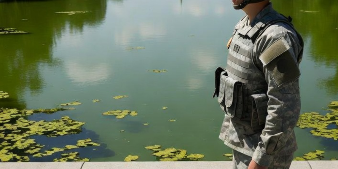 National guard at washington dc reflecting pool