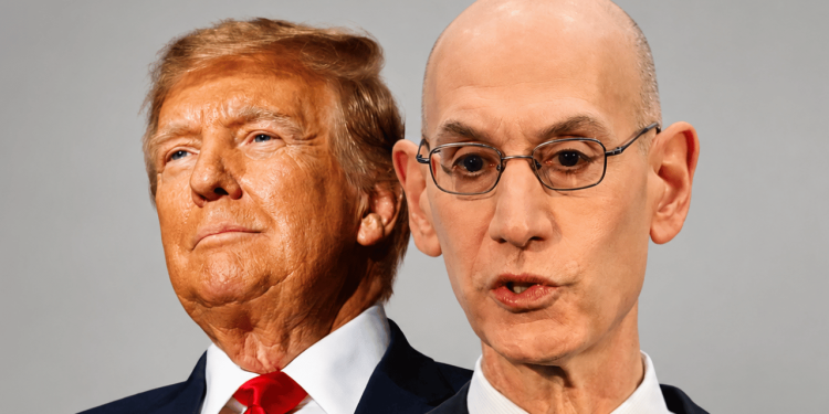 Adam Silver Goes To Bat For Trump At Game 3, Calls Him A “Genuine Knicks Fan”
