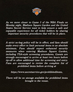 trump Is attending new york knicks game