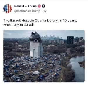 Trump Comment on Obama Library