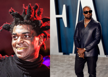 Kodak Black speaking on a July 7 livestream about his KKK group with Kanye and Kendrick