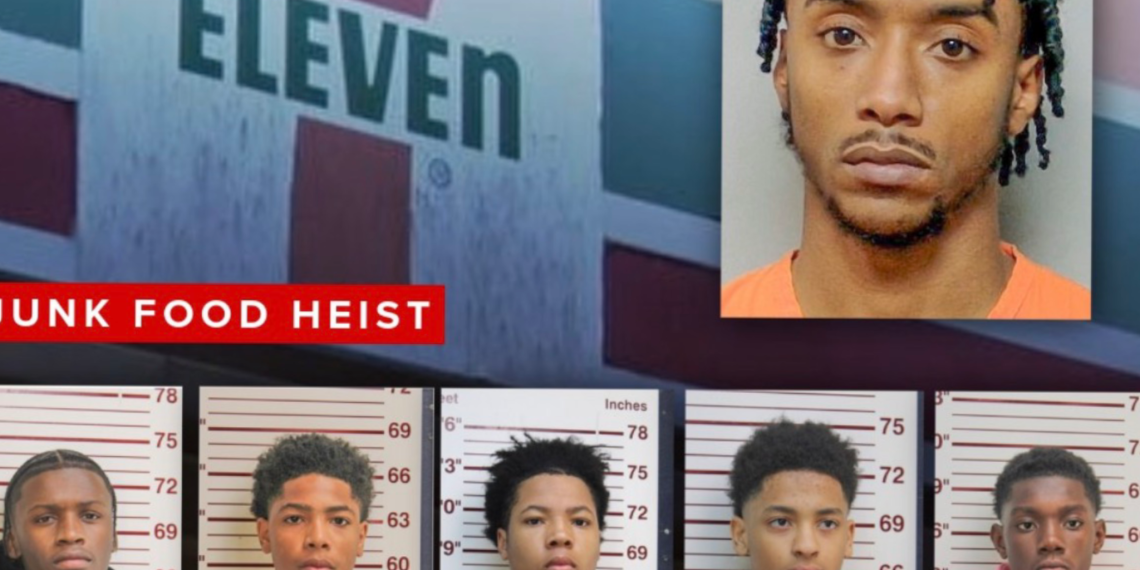 DC area AAU basketball coach and players mugshots after Florida 7 Eleven theft