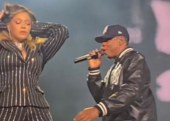 Beyoncé Yankee Stadium appearance with JAY-Z during his Reasonable Doubt 30th anniversary concert