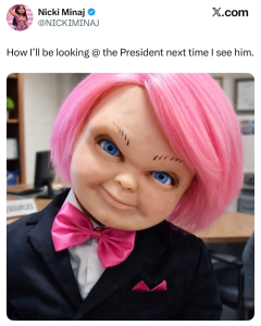 nicki minaj responds to trump joke
