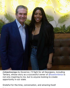 rick jackson with owner at toast on lenox