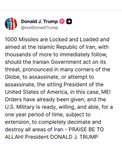 Trump social media post