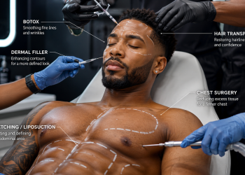 Your Man Might Be On The Table Too: Botox, Hair Transplants, Chest Surgery And Ab Etching Are Pulling More Men Into Cosmetic Offices