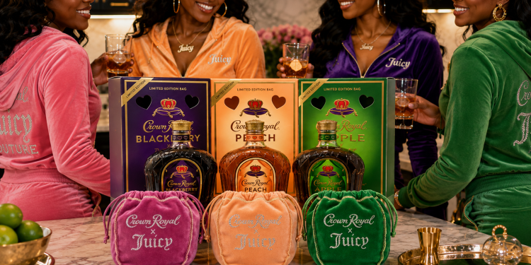 Crown Royal Dropped Rhinestone Velour Bags With Juicy Couture: The Pouch Might Be the Real Flex