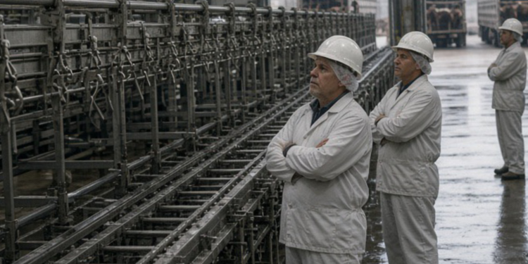 Beef prices rising as cattle wait in a feedlot pen