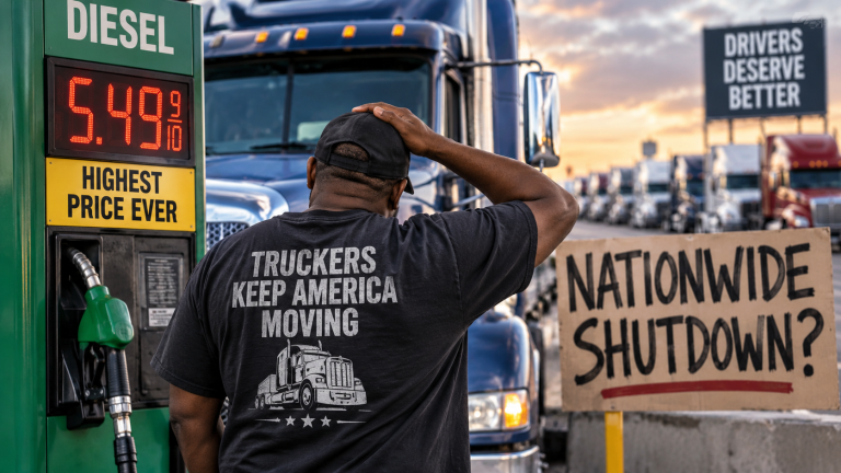 Truck Drivers Say Diesel Costs Are Eating Their Pay as Some Push for a Nationwide Shutdown
