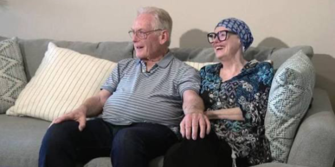 Viral GoFundMe beneficiary Don Johnson seated beside his wife Josephine