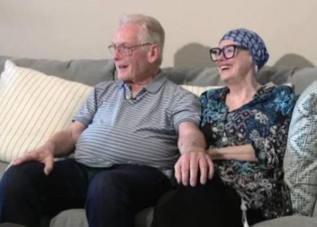 Viral GoFundMe beneficiary Don Johnson seated beside his wife Josephine
