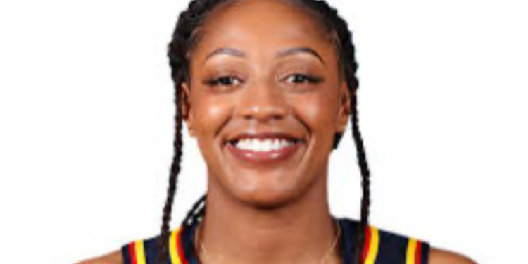 Kelsey Mitchell WNBA Scoring Record - Baller Alert Kelsey Mitchell celebrates breaking the WNBA scoring record for a single season with the Indiana Fever