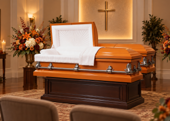 Pumpkin Spice Fans Can Now Take Their Fall Obsession To The Grave Thanks To Casket Company’s Latest Unhinged Creation