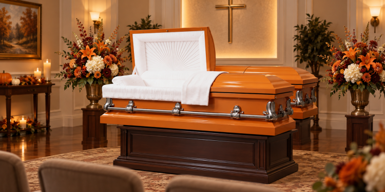 Pumpkin Spice Fans Can Now Take Their Fall Obsession To The Grave Thanks To Casket Company’s Latest Unhinged Creation