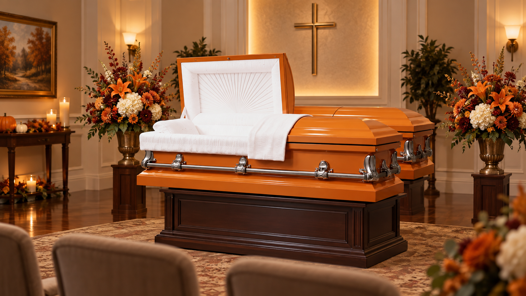 Pumpkin Spice Casket Turns Fall Obsession Into Final Farewell