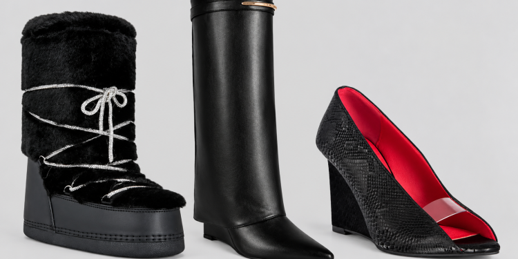 Azalea Wang dupes including the Love Burn wedge boot, Nicoleta peep toe wedge and Karmela faux fur snow bootie