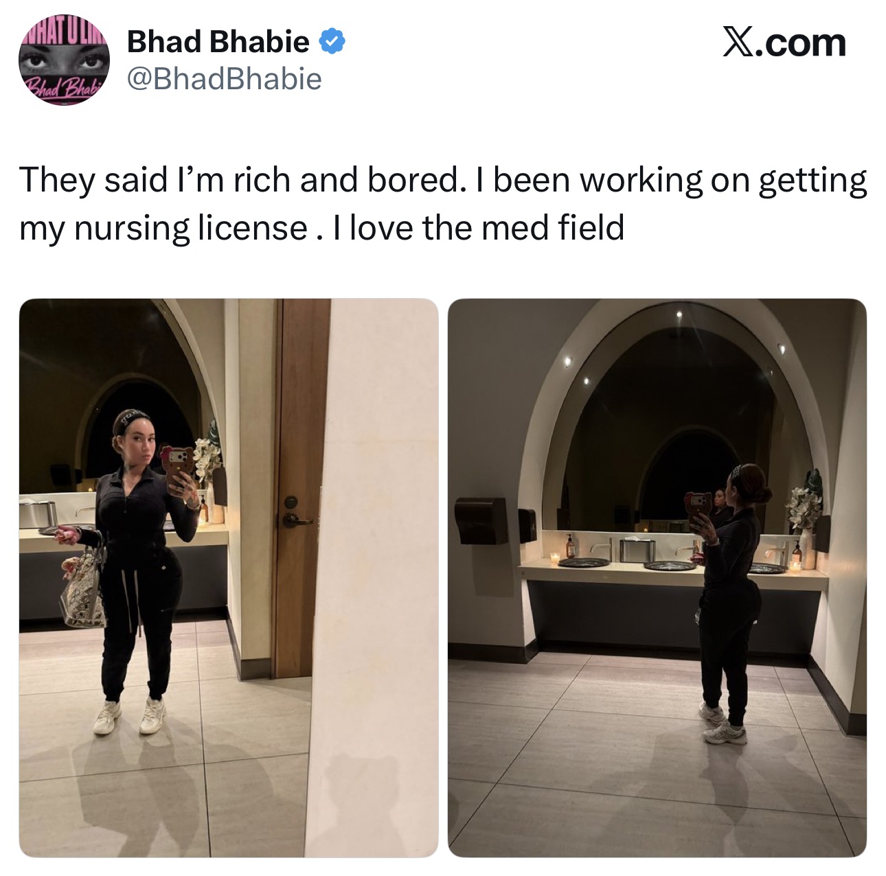 Bhad Bhabie - Baller Alert Bhad Bhabie nursing license tweet on X